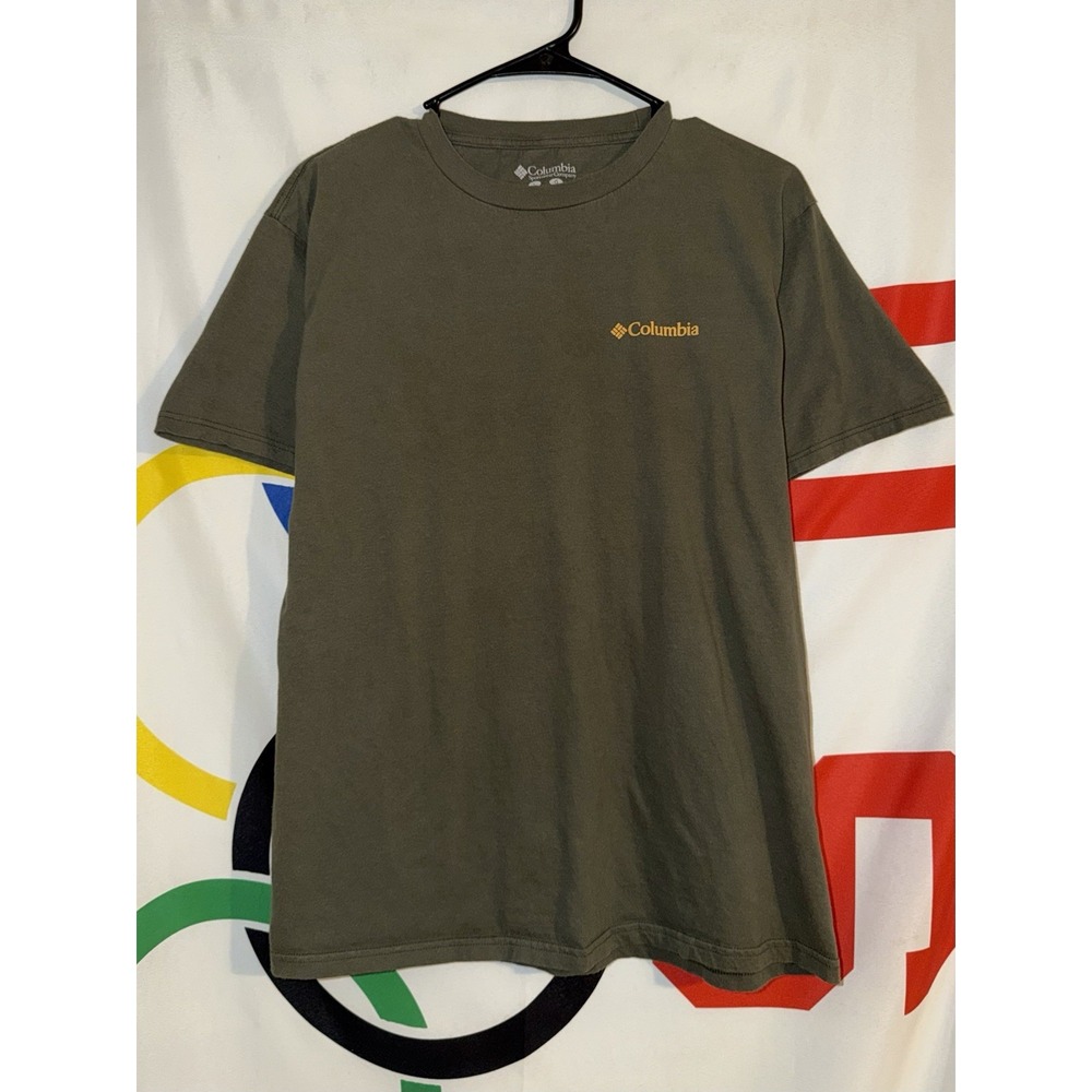 Columbia T Shirt Mens Large Green Outdoor Graphic Tee